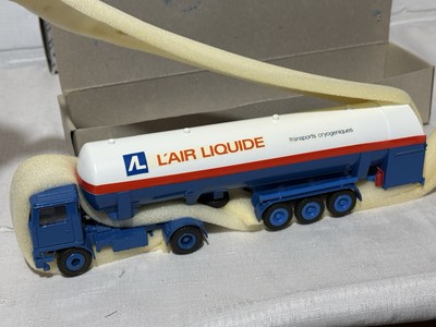 1:50 Conrad 332301 Bedford TM Truck & Tri-Axle Trailer L air Liquide Orig. NOS
