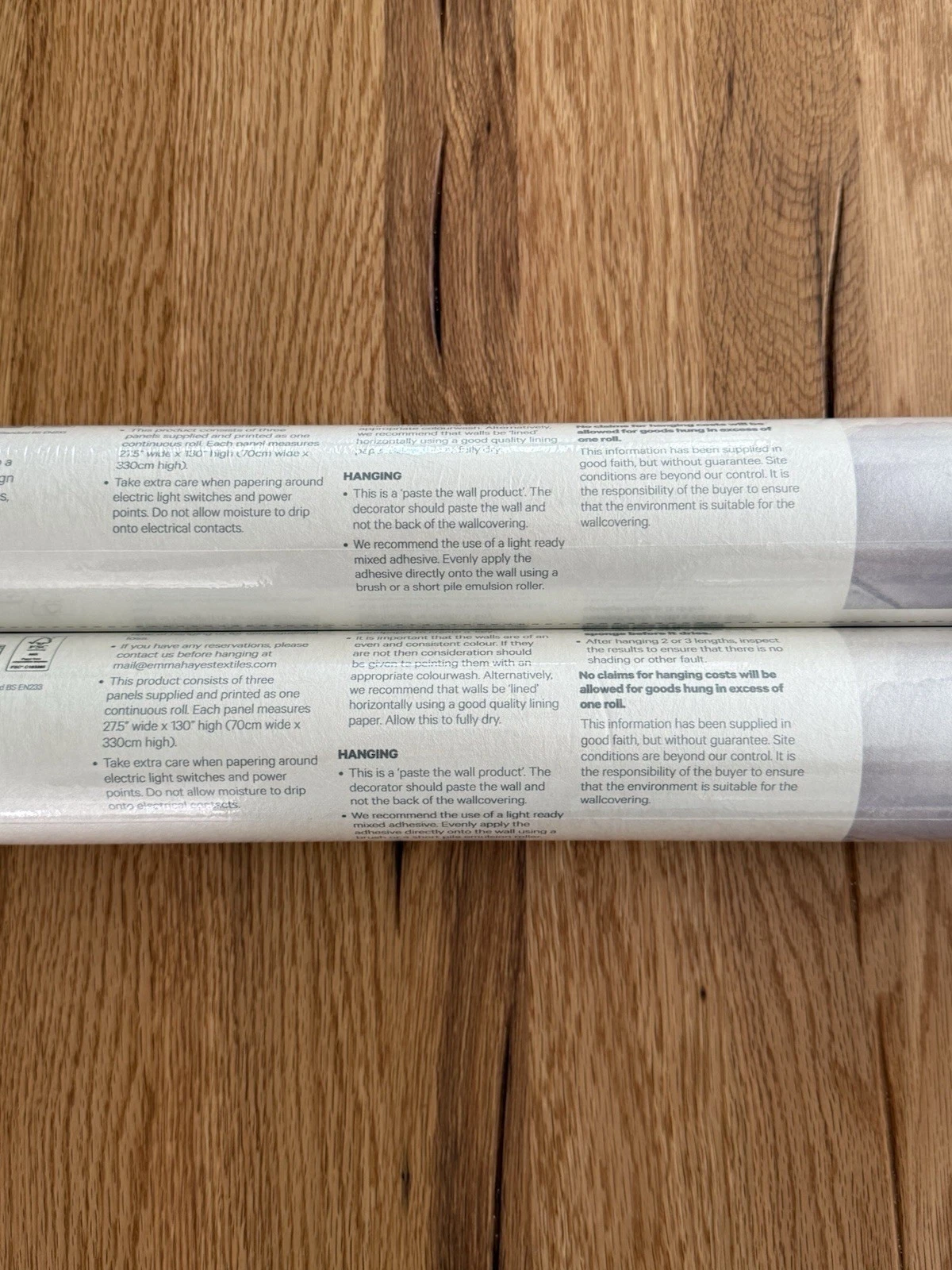 2 Rolls Emma Hayes Clouds Wallpaper Mauve EH020CM 10m x 70cm - Brand New Sealed 7