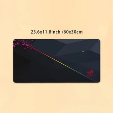 40 90cmLarge D,ROG Gaming Mouse Pad with Vibrant Rainbow Design, Non,Slip Rubber