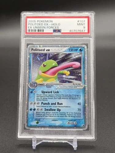 PSA 9 - Politoed ex #107 - 2005 POKEMON EX UNSEEN FORCES