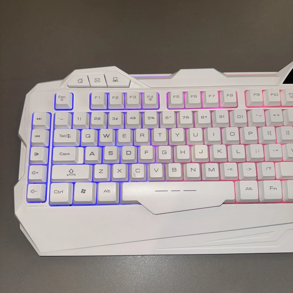 Havit Game Series Magic Eagle White, Rainbow Back-Lit Keyboard/Mouse - Image 3 of 4