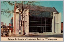 Washington DC Petworth Branch Industrial Bank Georgia Ave Drive-In 1964 Postcard