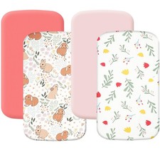 4 Pack Bassinet Sheets 19 x 33, Compatible with Baby Delight, BabyBond and Dr...