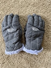 North Face Girls Mossbud Swirl Gloves Gray/ Purple Size Medium Med