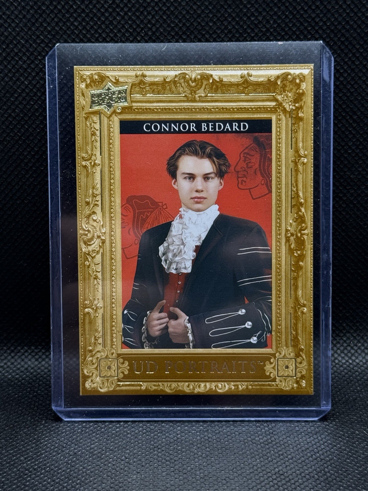 Connor Bedard 2023-24 Upper Deck Series 2 UD Portraits Insert RC Card #P60