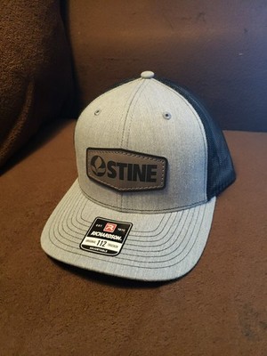STINE Seed Leather Patch Cap / Hat Mesh Snapback Corn Soybeans Row Crops Farm
