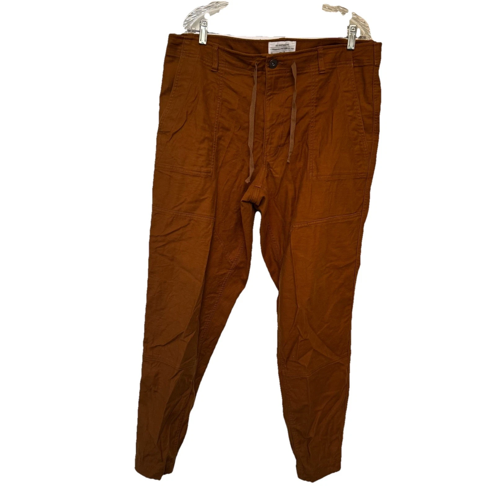 REI Cooperative Men’s Jogger 38x32 Drawstring Brown Outdoor