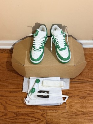 Louis Vuitton x Nike Air Force 1 Green White Monogram Men's Sneakers 9.5