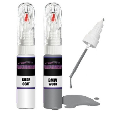 Lackstift für BMW FROZEN GREY WU83 + Klarlack Pinsel Kratzer Fix Kit