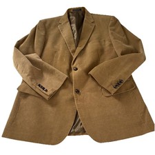 Dockers Men's Sport Coat Blazer Two Button Beige Cotton Corduroy Size 46L