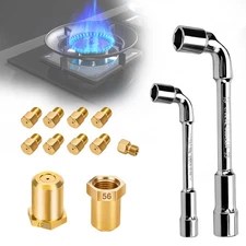 11PCS LP Conversion Kit Natural Gas to Propane Brass Nozzle Tools for Frigidaire