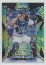 2019 Panini Prizm Tier III Green & Yellow Hyper Prizm Nick Ciuffo #212 0o6v