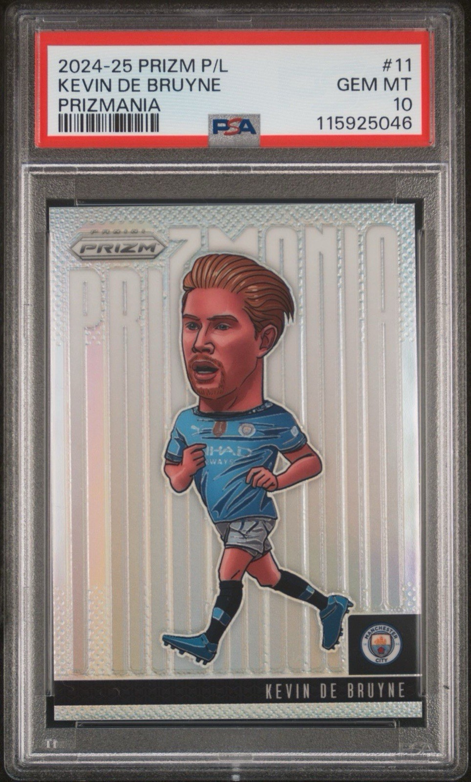 2024-25 PANINI PRIZM PREMIER LEAGUE PRIZMANIA KEVIN DE BRUYNE 11 GEM MT PSA10