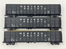 HO Lote de 3 Walthers Western Pacific 61’ Madera Astilla Góndola Tolva Coches WP