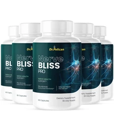Nerve Bliss Pro- Nerve Health & Brain Support- 5 Bottles- 300 Capsules