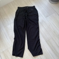 Healing Hands Purple Label Women's Medium Petite Black Scrub Pants Stretch