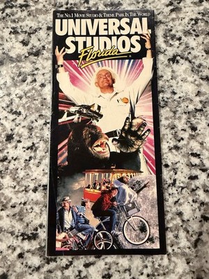 Universal Studios Florida Theme Park Map 90s Vintage and Excellent Condition