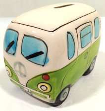 VW Camper Van Ceramic Money Box With Rubber Stopper Volkswagen