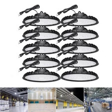 10 Pack 100W UFO Led High Bay Light Commercial Warehouse Industrial Shop Light