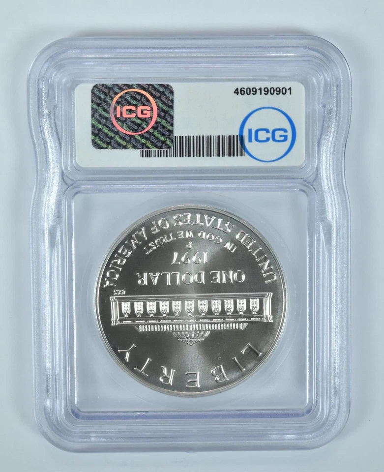 1997-P Botanic Garden Commemorative Silver Dollar MS70 ICG *6825 - Image 2 of 4
