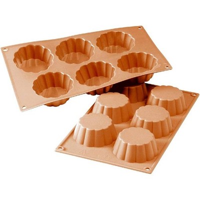 SILIKOMART BRIOCHETTE FORM CAN 6 Hohlräume 8cm Classic Silikon 20.035.00.0060