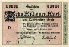 Th&uuml;ringen  -  Landkreis Greiz  -  10 Millionen  -  Bst. D