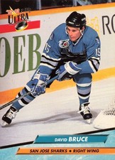 DAVID BRUCE 1992-93 Fleer Ultra #191 San Jose Sharks RW Hockey Card