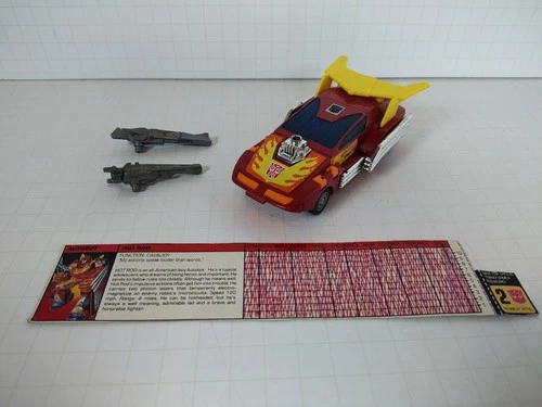 Transformers G1 Vintage Car Movie Hot Rod Plastic 100% Complete Tech Spec