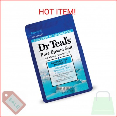 Dr Teal's Pure Epsom Salt, Restorative Minerals with Magnesium, Potassium & Zinc