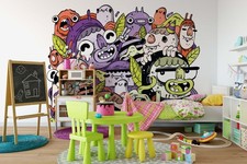 3D Monster Graffiti Wall Murals Wallpaper Murals Wall Sticker 8