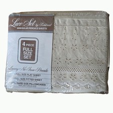 Lace Set By Fieldcrest Vtg 4 Pc Full Size No ...