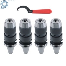 4 Pack CAT40 Collet Chuck CNC Keyless Drill Chuck 1/2'' APU13 for HAAS CAT40