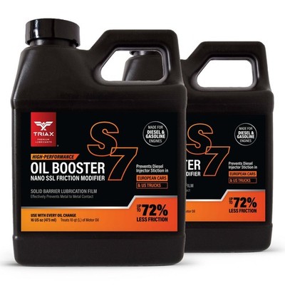 TRIAX S7 Max Oil Booster, Engine Sludge Cleaner (16 Ounce - 2 Pack)