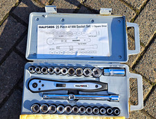 Halfords 25 Piece AF/MM Socket Set 1/2" Square Drive
