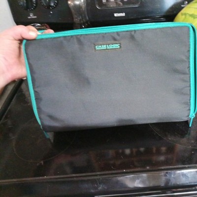 Vintage CASE LOGIC 30  Cassette Tape Carrying Case Bag Holder Black And Teal