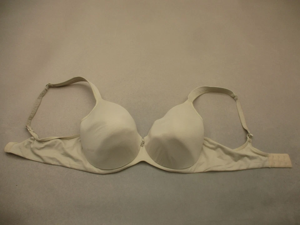 6/34 Jockey Womens Beige Lined Underwired Back Closure Demi TShirt Bra 10L - Image 3 of 4
