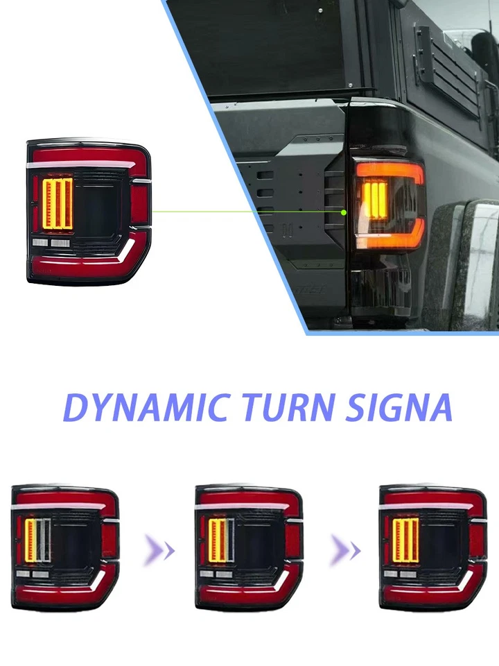 Luces traseras LED para Jeep Gladiator JT 2020-2025 animación con animación de arranque Foto 2 de 4