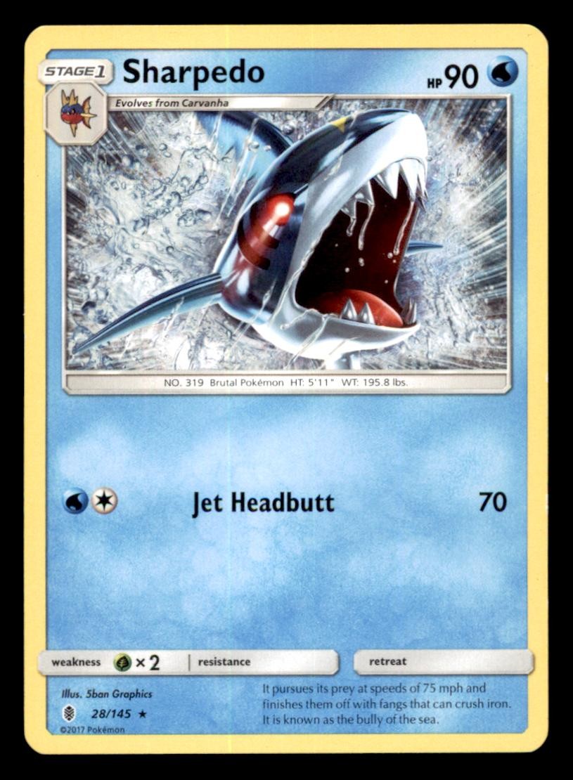 Sharpedo 28/145 Guardians Rising Pokemon LP