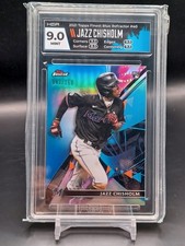 2021 Topps Finest Jazz Chisholm RC Blue Refractor /150 #40 HGA 9.0