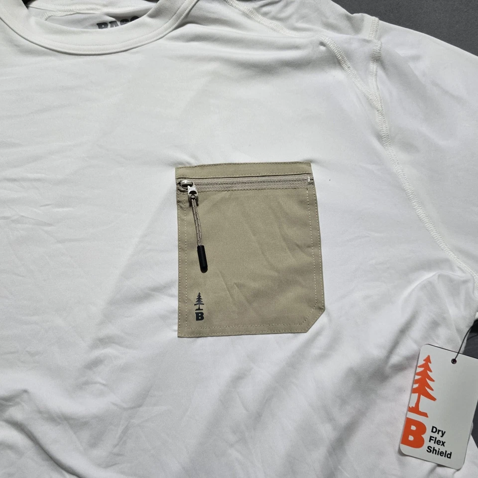 BASS OUTDOOR XL 男式长袖 Utili-Tee T 恤白色户外狩猎 — 第 2/4 张图片