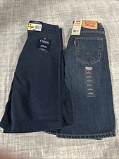 Lotof 2 Boys Size 12 Shorts Chaps Uniform Navy Blue Levi s 505 Jeans Denim NWT