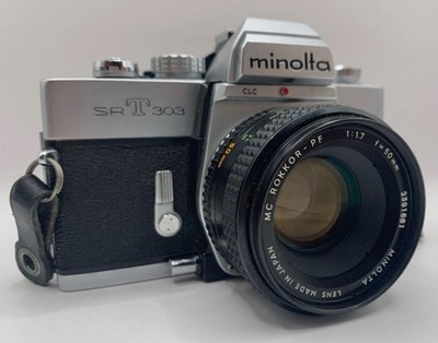 Minolta SRT 303 Spiegelreflexkamera + MC Rokkor-PF 50mm f/1.7 Analog Vintage