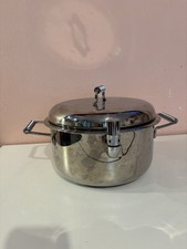 pentola Fogacci Per Cottura A Vapore Casseruola Doppio Fondo Acciaio Inox 25cm