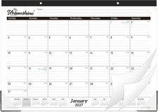 2027 Desk Calendar - 18 Monthly Desk Calendar 2027, 17" x 12"