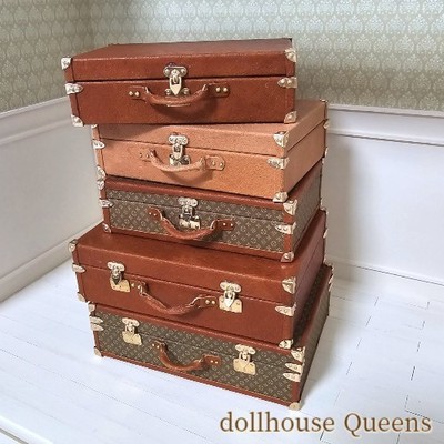 Miniature Doll Trunk Suitcase   1:6 Scale Travel Luggage for Dolls Handmade