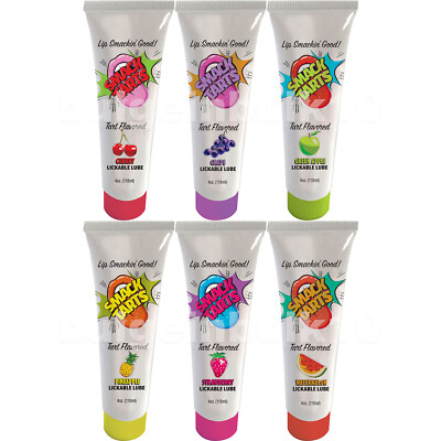 Smack Tarts Tart Flavored Water Based Oral Lickable Lube Lubricant 4 oz
