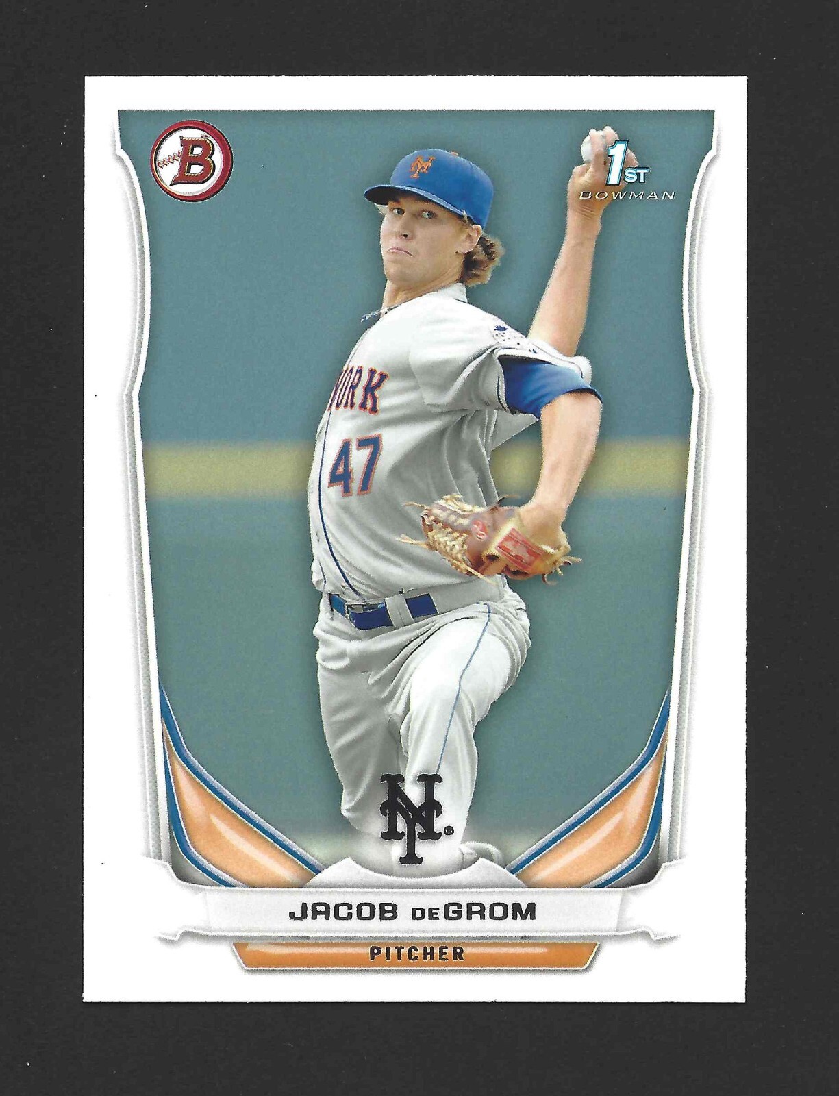 2014 Bowman Prospects #BP73 JACOB DeGROM Raw - New York Mets - 1st Bowman