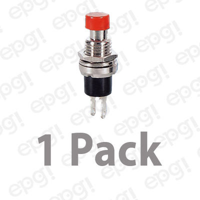 SPST (N/O) MOMENTARY ON RED PUSH BUTTON SWITCH 3AMPS @ 125VAC #66-2412-1PK