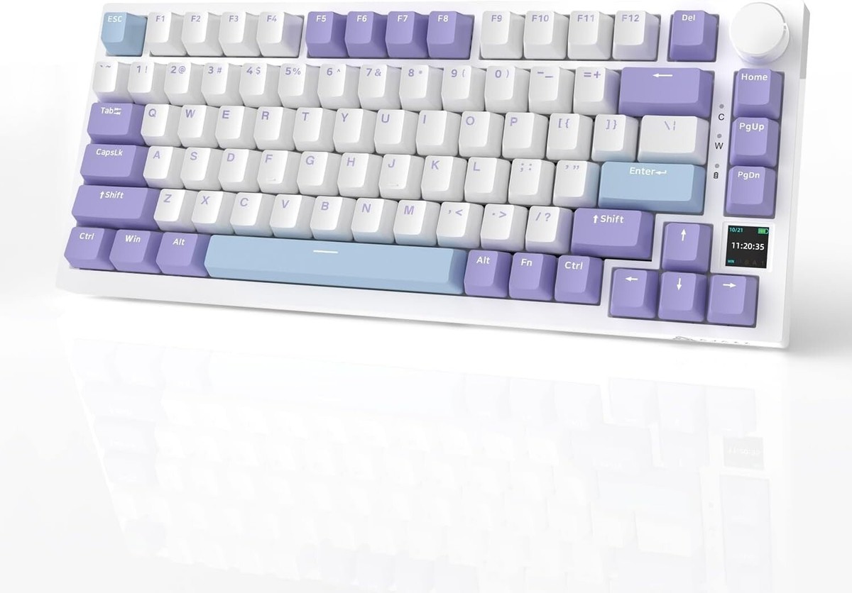 Ajazz AK820PRO Mechanical Keyboard (Purple White Blue) | eBay