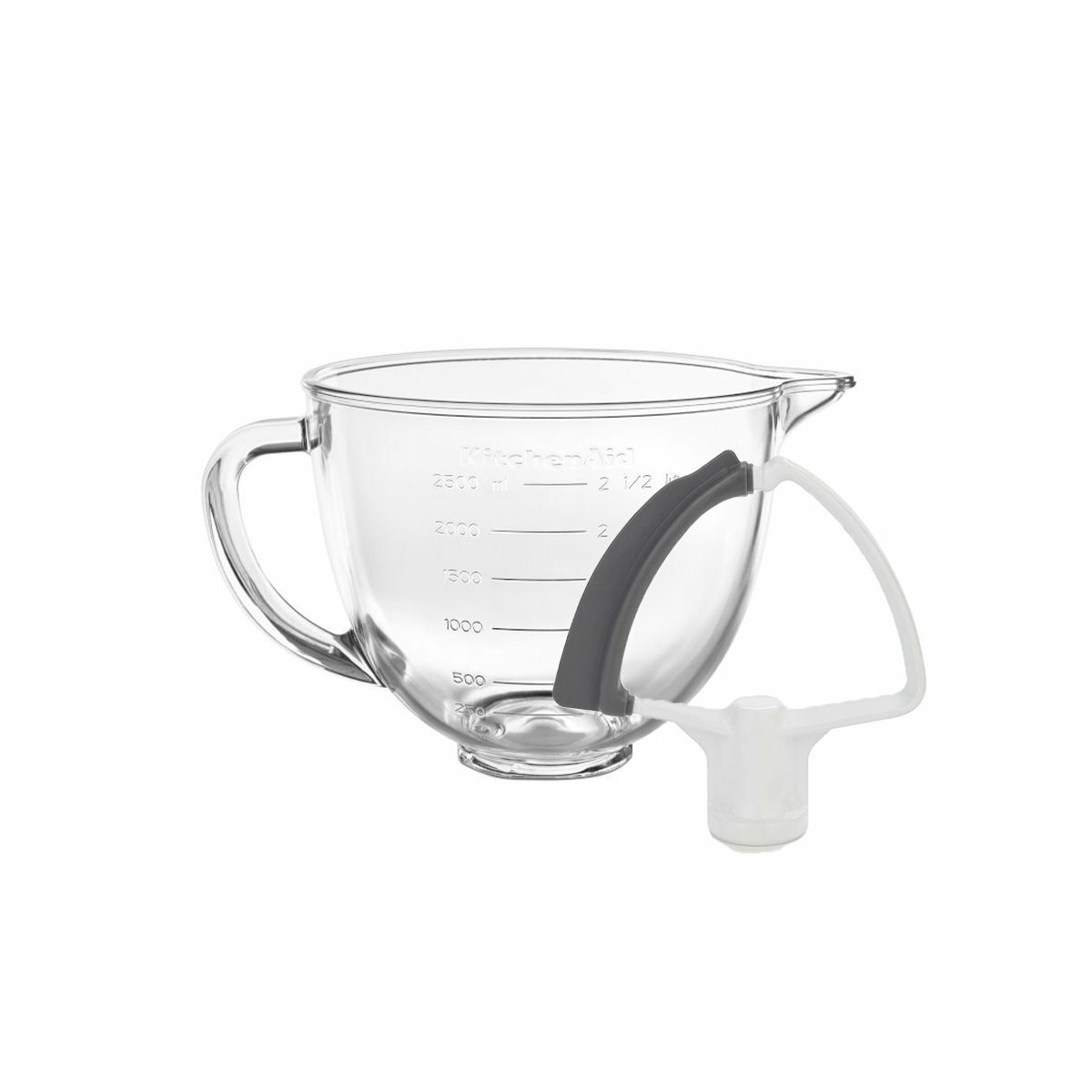 KitchenAid 3.5-Quart Glass Bowl with Flex Edge Beater for Tilt-Head Mixers  -image